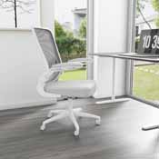 Boss Grey Mesh, Flip Arm, Task Chair, White Frame - B6366WT-GY